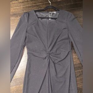 Elegant Black Long Sleeve Dress